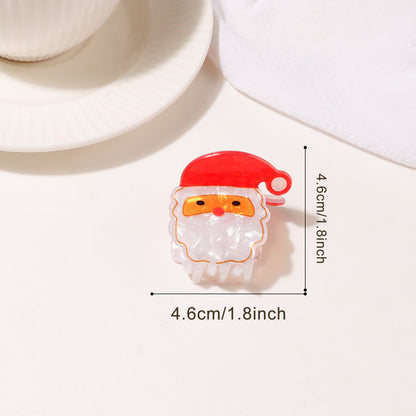 Christmas Hair Claw Clips Santa Reindeer Tree