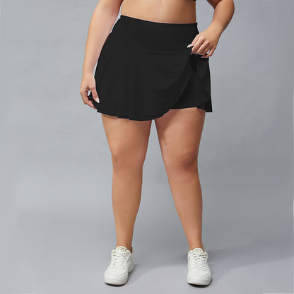 Puls Size Fitness Shorts Anti-exposure Outdoor Quick-drying Breathable Tennis Skirt Sports Pleated Skirt