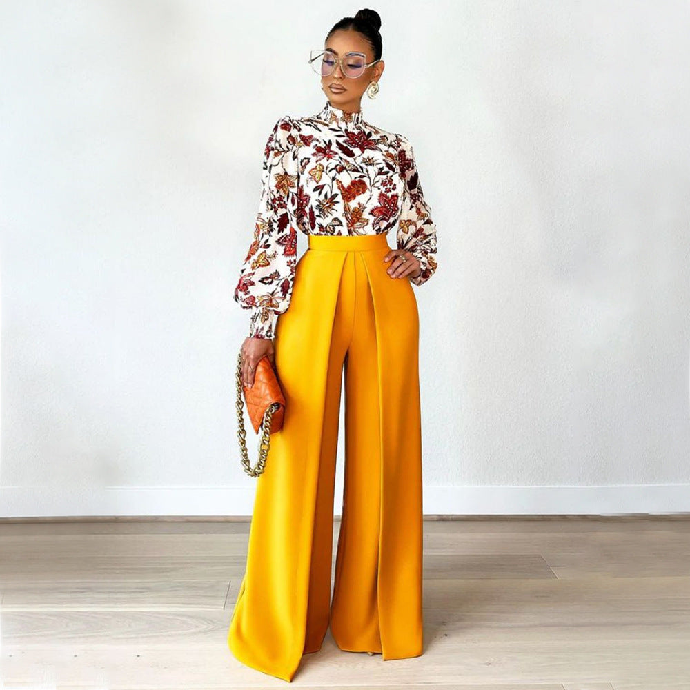 Women's High Waist Wide Leg Pants Flowy Loose Casual