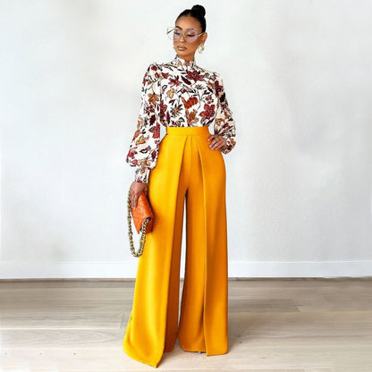 Women's High Waist Wide Leg Pants Flowy Loose Casual