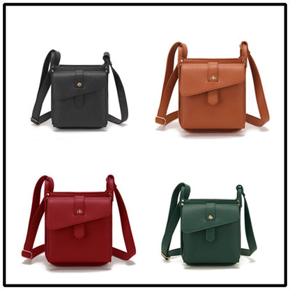 Unisex Vintage PU Leather Crossbody Messenger Bag