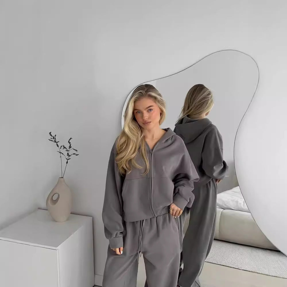 Women's 2 Piece Lounge Set Zip Up Hoodie & Joggers