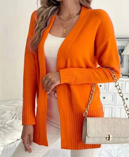 Plus Size Oversized Chunky Cardigan Open Front Pockets