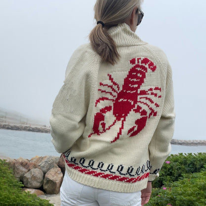 Women's Nautical Graphic Knit Cardigan Sweater