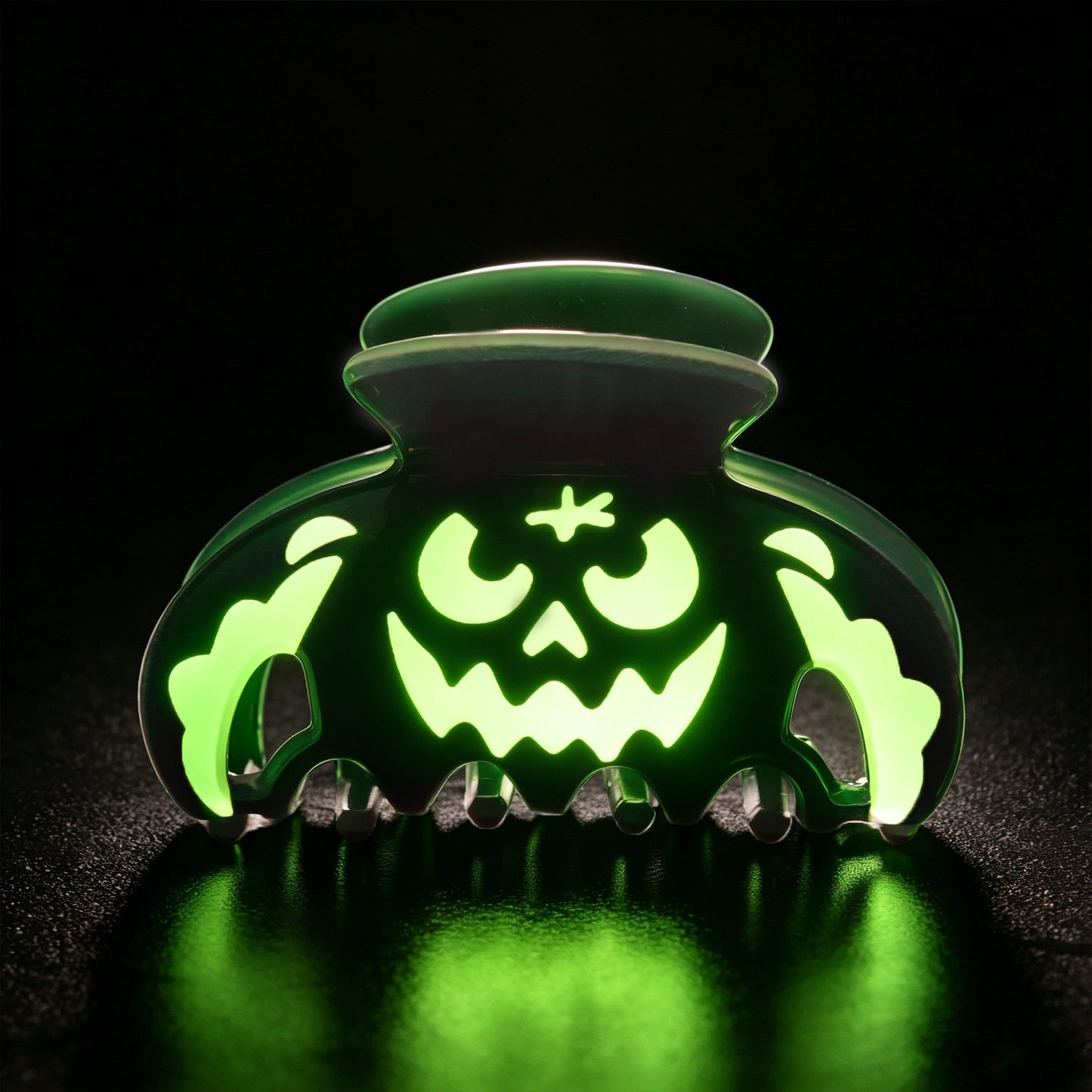 Halloween Glow in the Dark Pumpkin Ghost Claw Clips