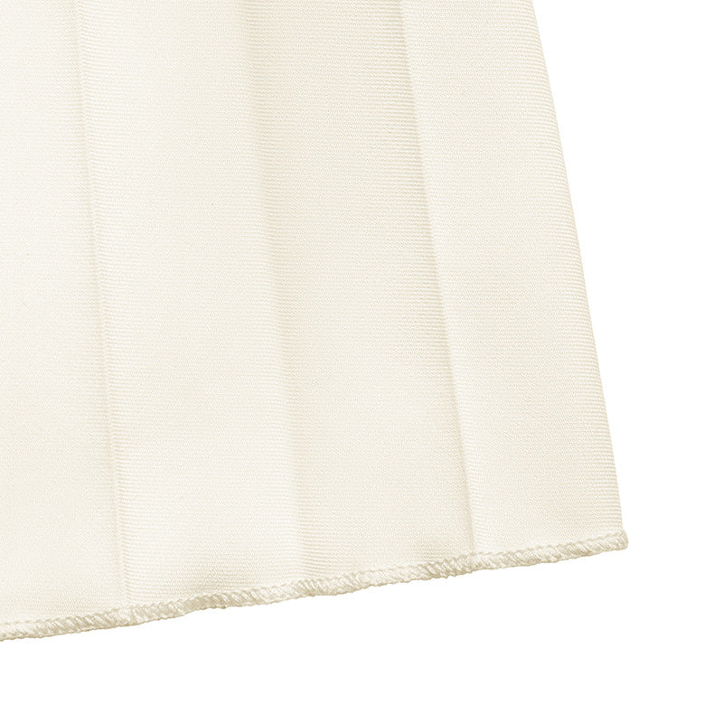 Sleeveless Solid Polyester Dress Set Pleated Summer Outfit