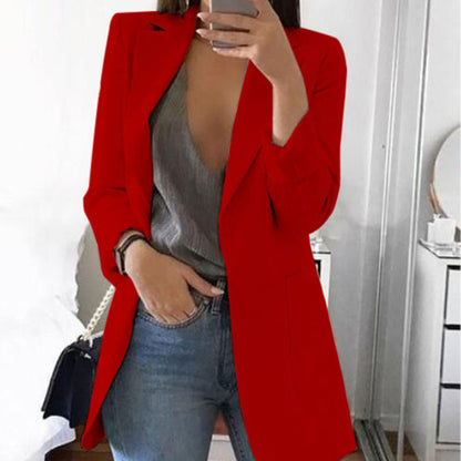 Womens Casual Blazer Long Sleeve Open Front Jacket