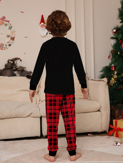 Plaid Deer Christmas Parent-child Outfit Printed Christmas Pajama Set