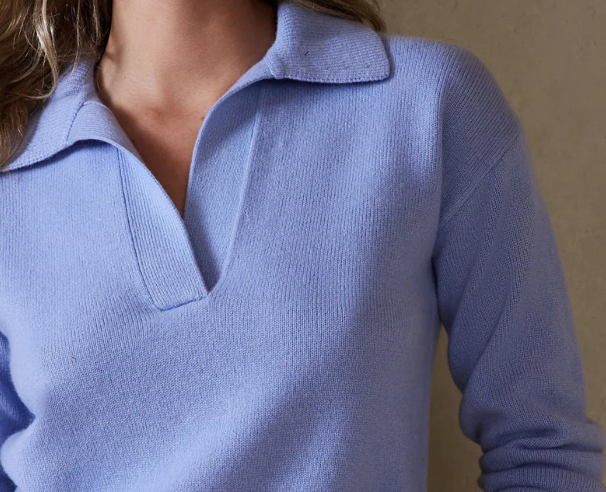 Women's Oversized Quarter Zip Polo Sweater Casual Pullover