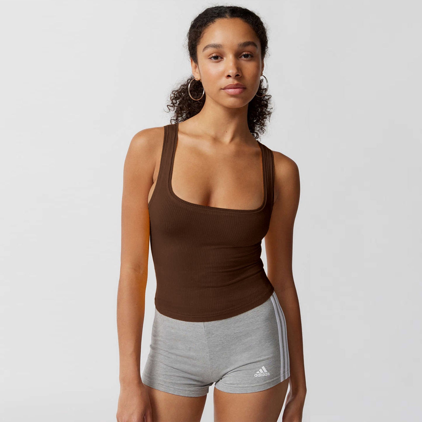 Slim-Fit Solid Color Spice Girl Vest Cross-Border Top