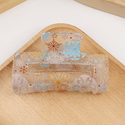 Assorted Christmas Clear Jelly Hair Claw Clips