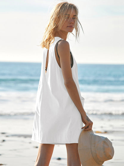 Women's Sleeveless Loose Romper – Casual Summer Overalls with Pockets