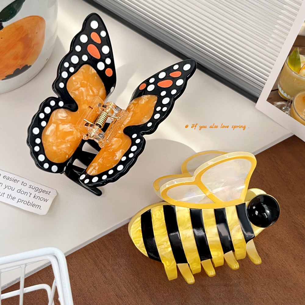 Bee Butterfly Hair Claw Clip Medium Vacation Style