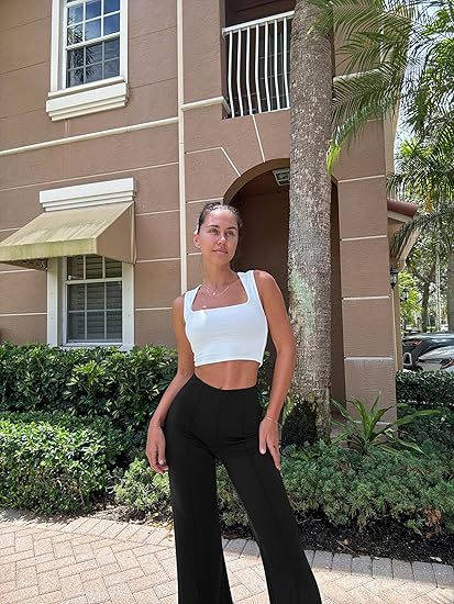 Chic High-Waisted Wide-Leg Pants – Effortless Street Style Trousers