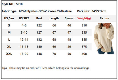 2025 Fall/Winter Colorblock Crew Neck Sweatshirt – Loose Casual Pullover