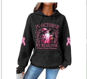 Women's Game Day Football Heart Waffle Hoodie