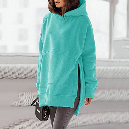 Women's Oversized Fleece Hoodie Tunic Pocket Pullover