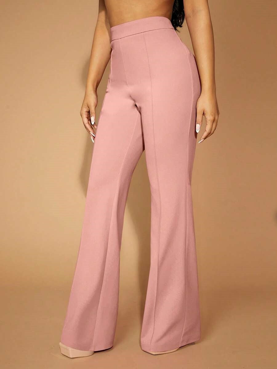 High Waist Straight Leg Pants | Women's Work Trousers