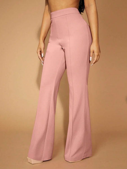 High Waist Straight Leg Pants | Women's Work Trousers