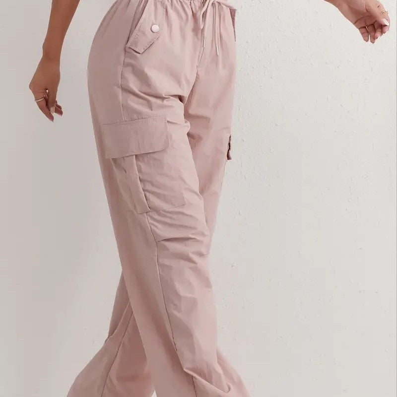 Women's High Waisted Cargo Pants Wide Leg Quick Dry Pockets