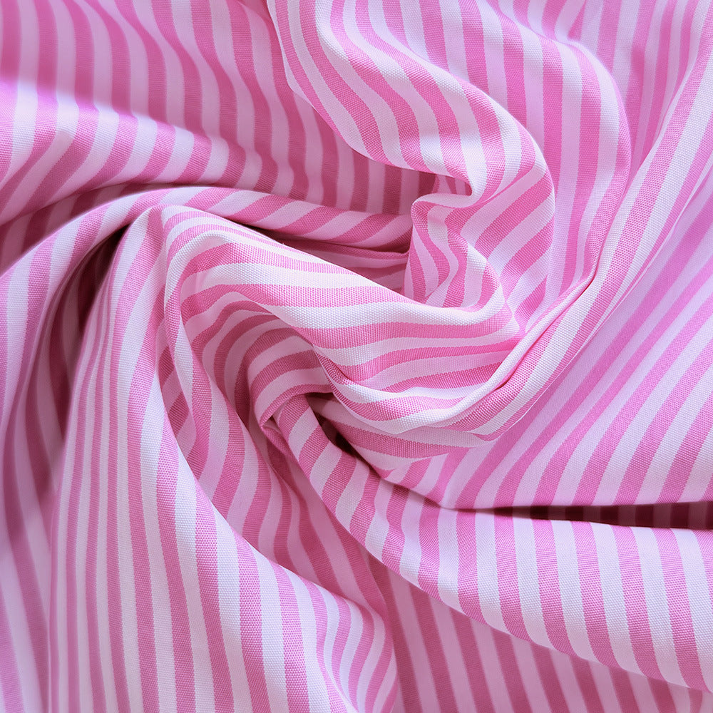 Women's Striped Tie Waist Long Sleeve Button Down Shirt