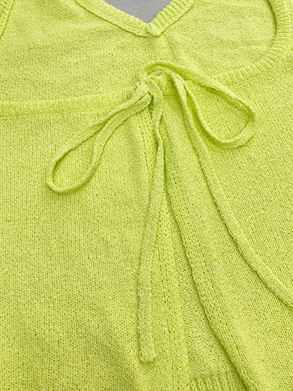 Halter Knit Cover Up Mini Dress Beach Vacation Set