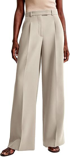Women's High-Waisted Wide-Leg Pants – Elegant Business Trousers