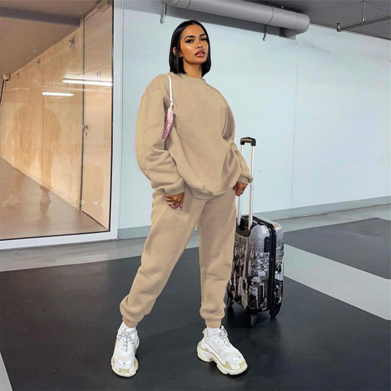 Women's Oversized Crewneck Sweatshirt & Jogger Lounge Set