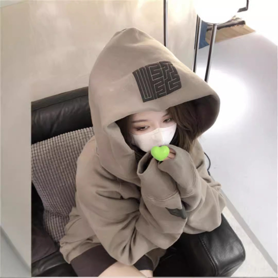 Womens Oversized Graphic Hoodie Vintage Fleece Sweatshirt