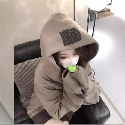 Womens Oversized Graphic Hoodie Vintage Fleece Sweatshirt