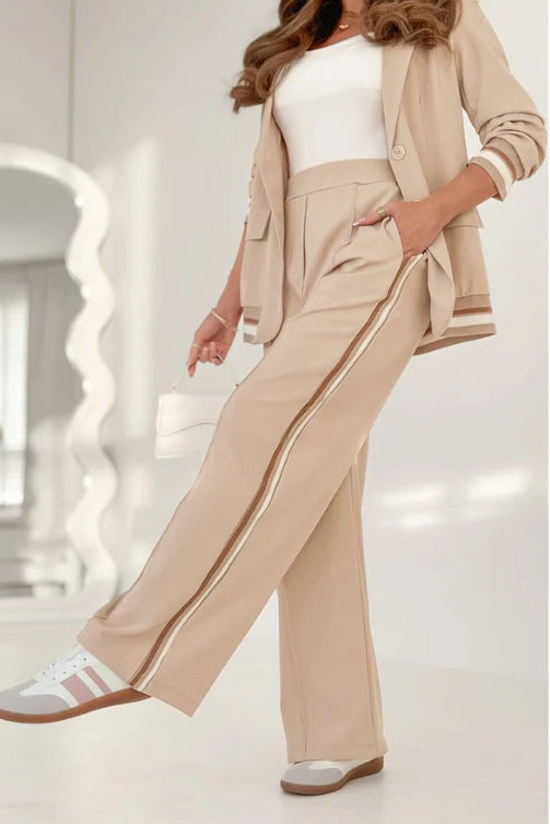Women's 2 Piece Blazer & Wide Leg Pants Set