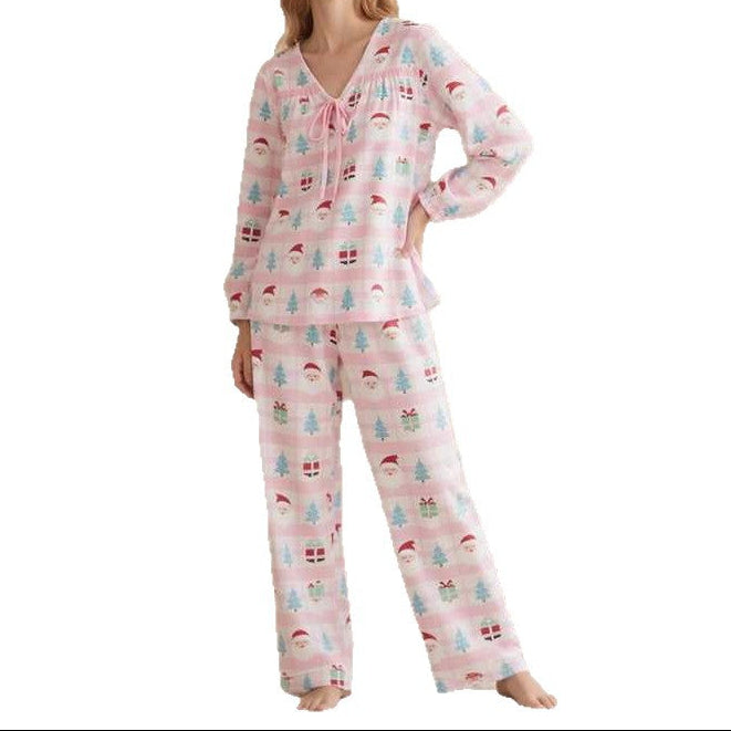 Women's Christmas Pajama Set Long Sleeve Top and Pants