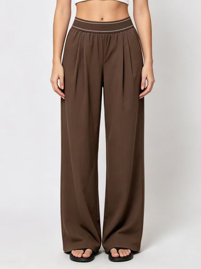 High Waisted Wide Leg Yoga Pants Quick Dry Elastic Waist