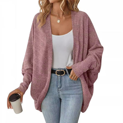 Bat Sleeve Cardigan Knitted Jacket Loose Fit