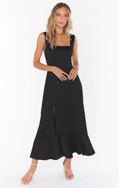 Elegant Women's Commuter Split Dress French High-End Skirt