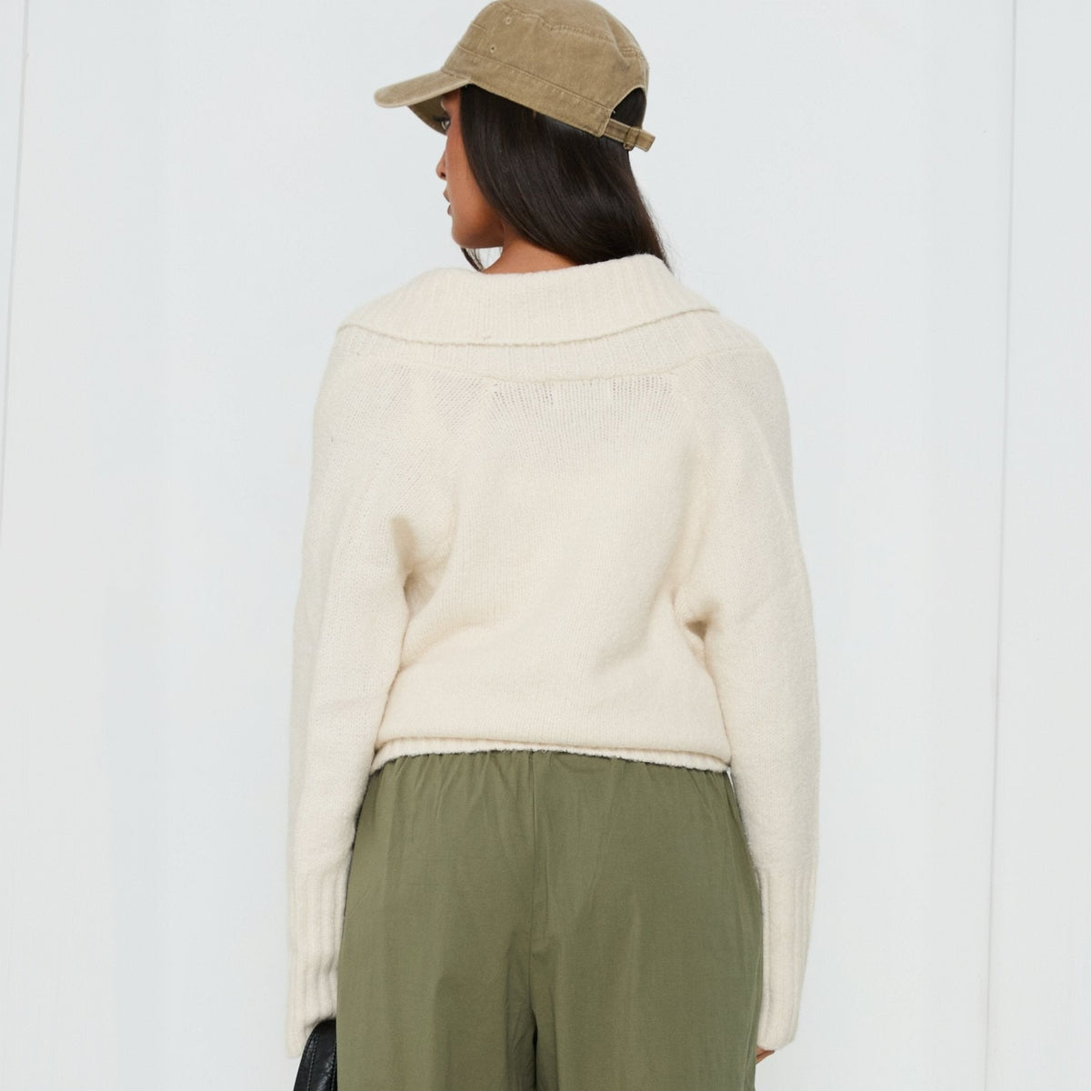 Women's Fuzzy Wrap Cardigan Tie Waist Long Sleeve Sweater
