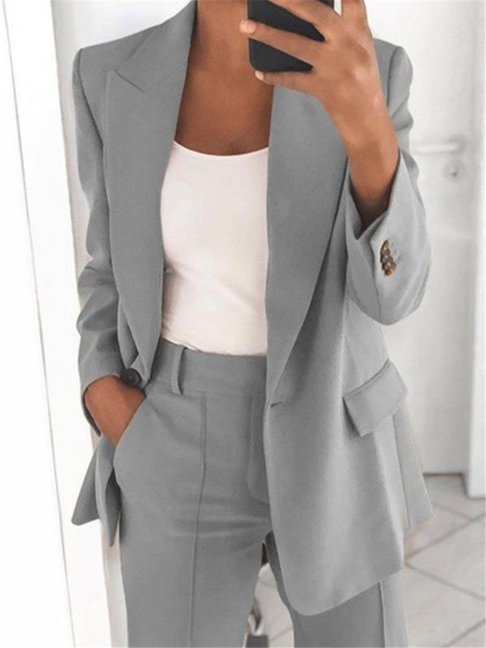 Women's 2 Piece Blazer Pants Set Business Casual Workwear