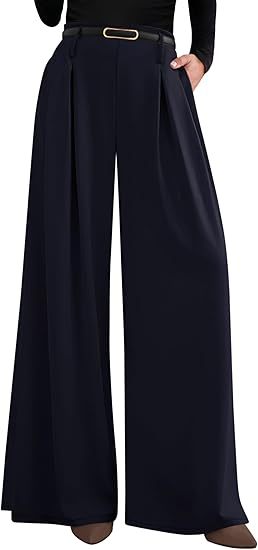 High Waist Wide Leg Dress Pants Business Casual Trousers