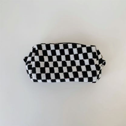 Wool Checkerboard Large Capacity Portable Storage Bag