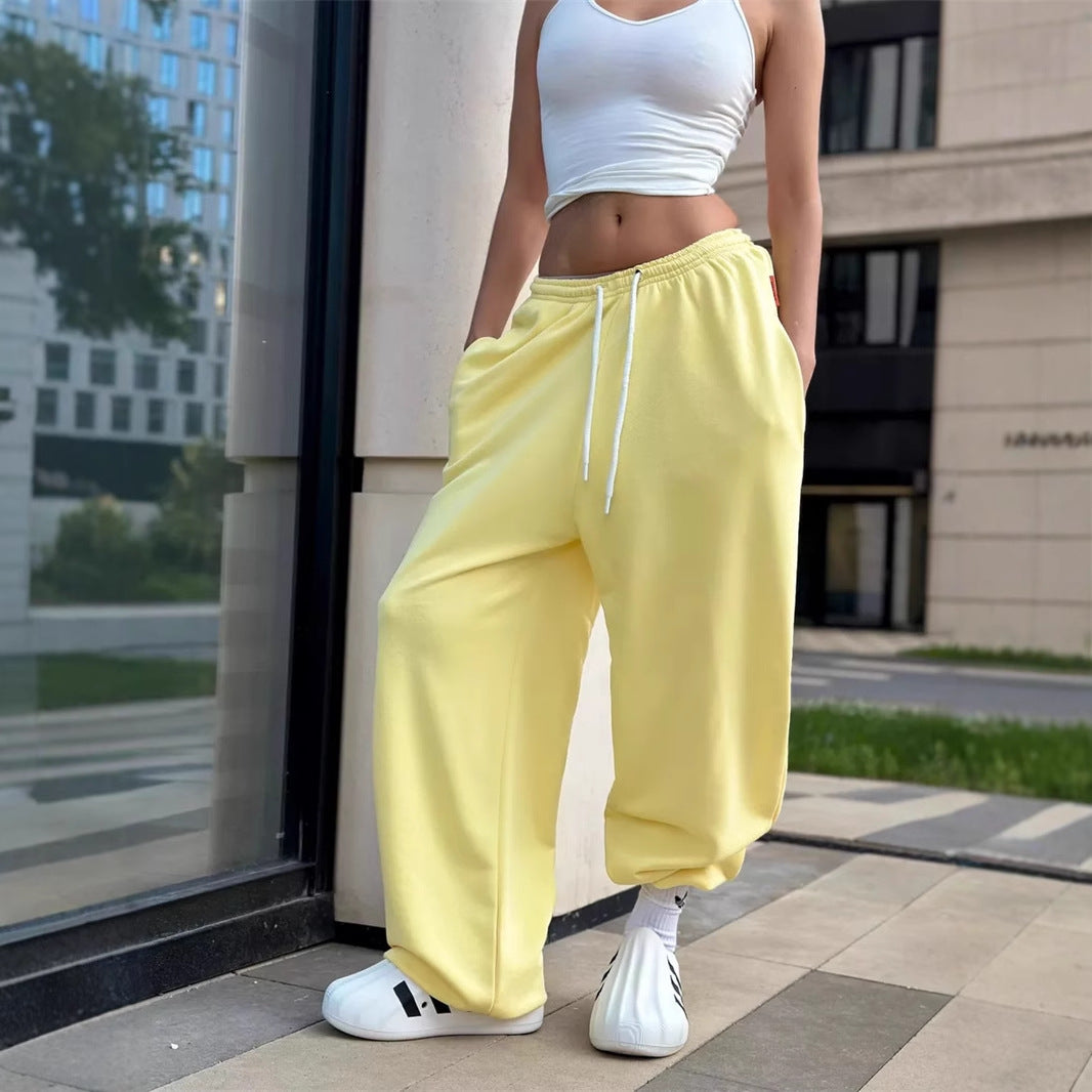 Women's Y2K Baggy Wide Leg Drawstring Streetwear Pants