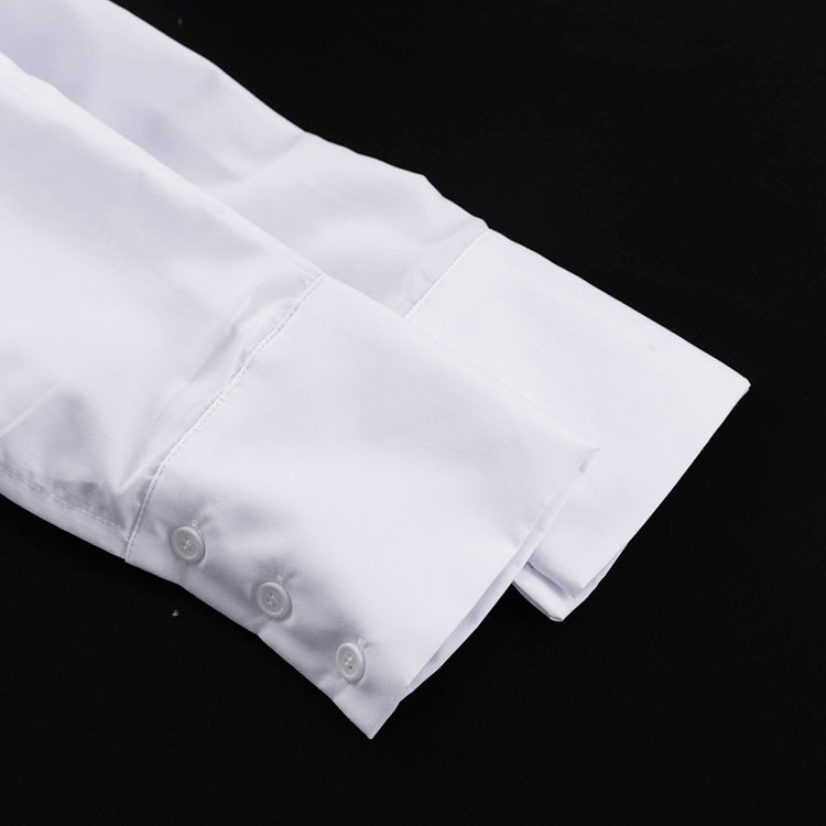 Oversized White Button Down Shirt With Tie Long Sleeve