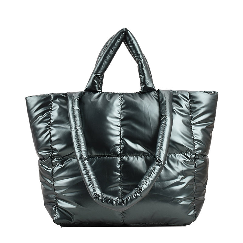 Light Down Cotton Padded Shoulder Padding Tote Bag
