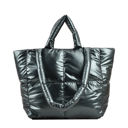 Light Down Cotton Padded Shoulder Padding Tote Bag