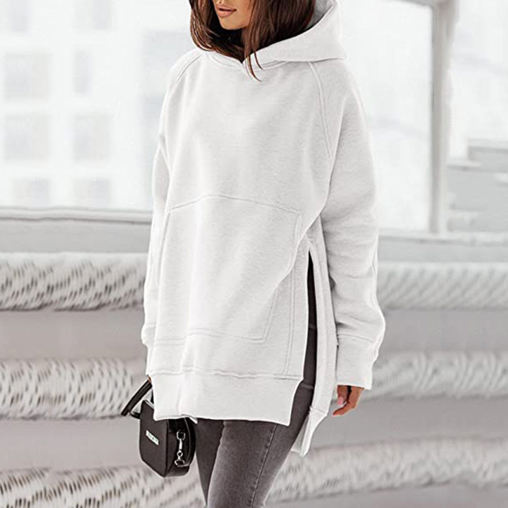 Women's Oversized Fleece Hoodie Tunic Pocket Pullover