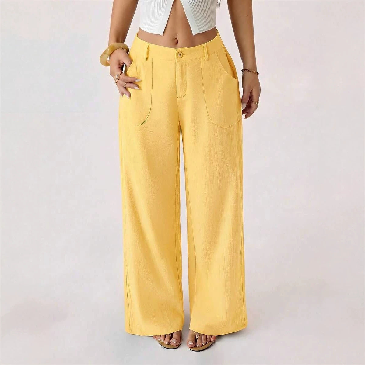 Women's Wide Leg Pants Casual Loose Fit with Pockets