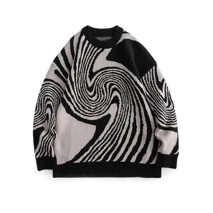 Women's Oversized Geometric Streetwear Sweater