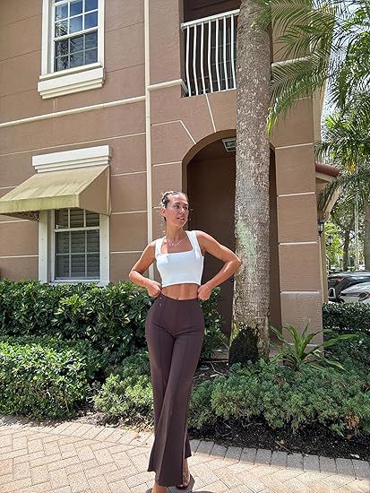 Chic High-Waisted Wide-Leg Pants – Effortless Street Style Trousers