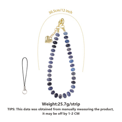 Handmade Natural Stone Beaded Phone Chain Strap
