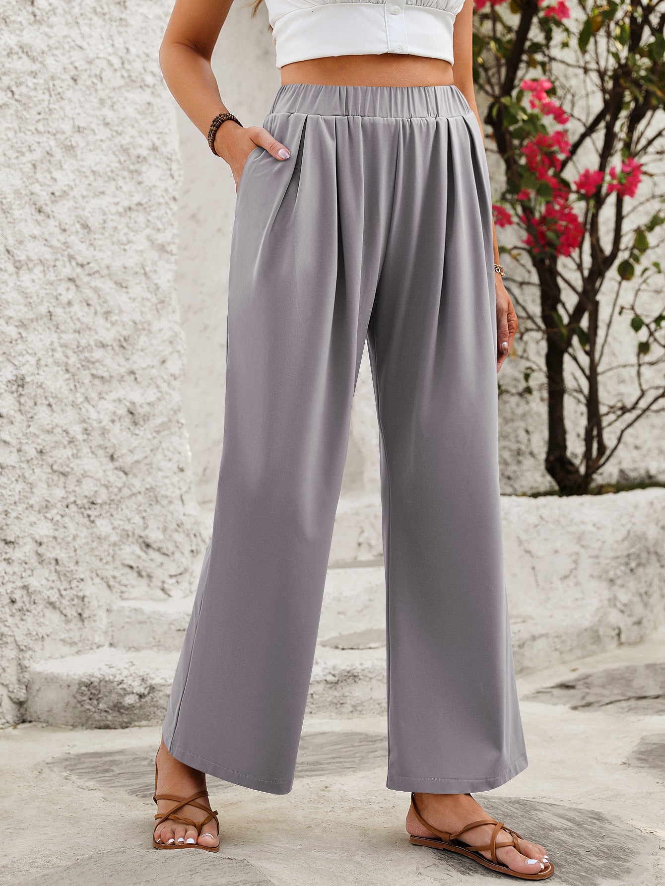 Women's High-Waist Wide-Leg Lounge Yoga Pants