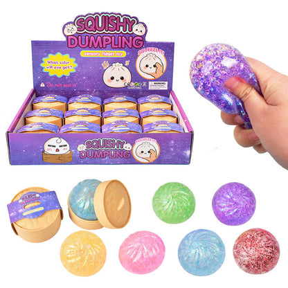 Glitter Dumpling Squishy Stress Ball Sensory Fidget Toy